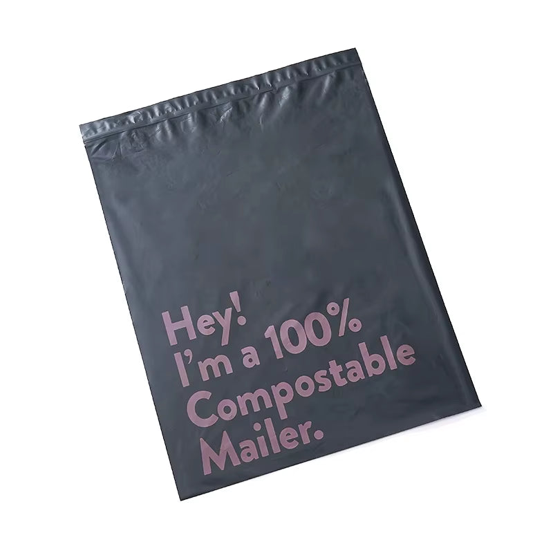 50PCS 5 Sizes Garment Bags Premium Grey Eco Friendly Postal Mailing Packing Bag