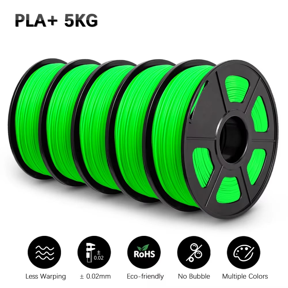 5KG PLAPLUS Filament 1.75MM Neatly Arranged No Knots No Bubble Eco-Friendly Non-Toxic Odorless Bright Color Good Toughness