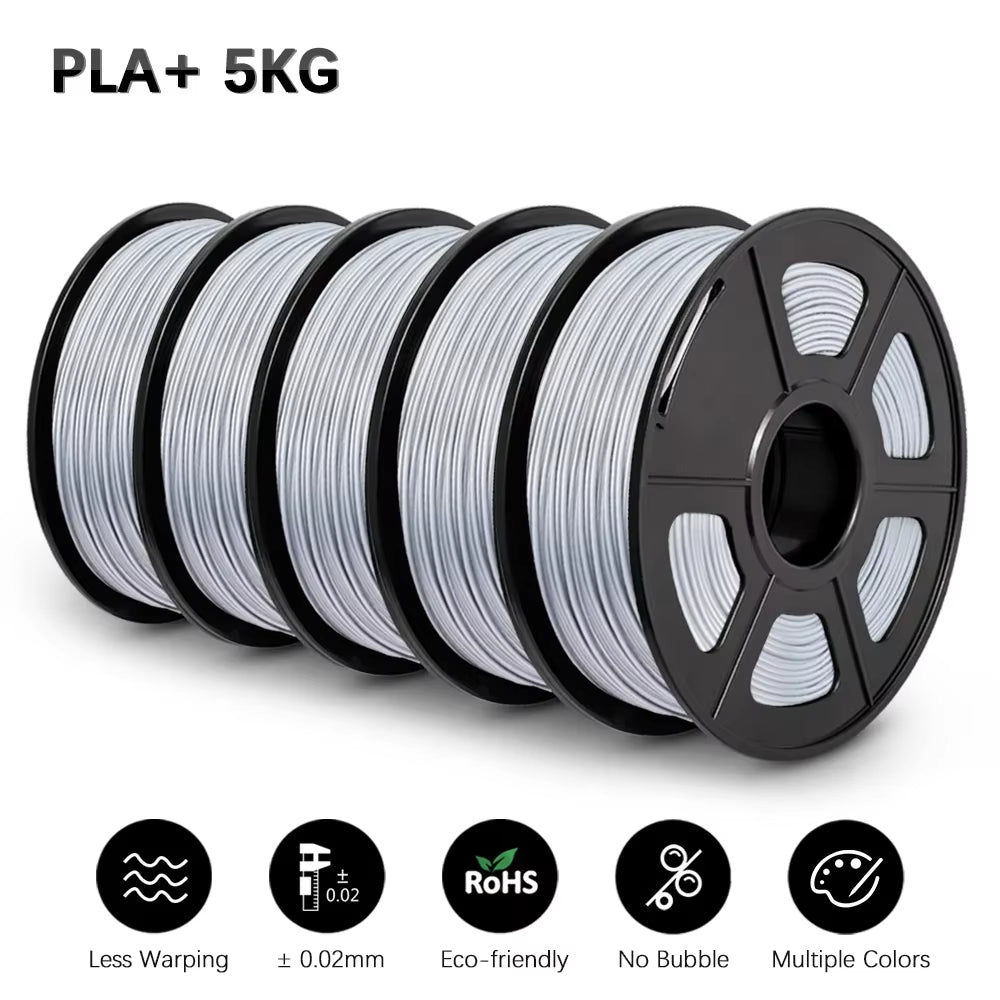 5KG PLAPLUS Filament 1.75MM Neatly Arranged No Knots No Bubble Eco-Friendly Non-Toxic Odorless Bright Color Good Toughness