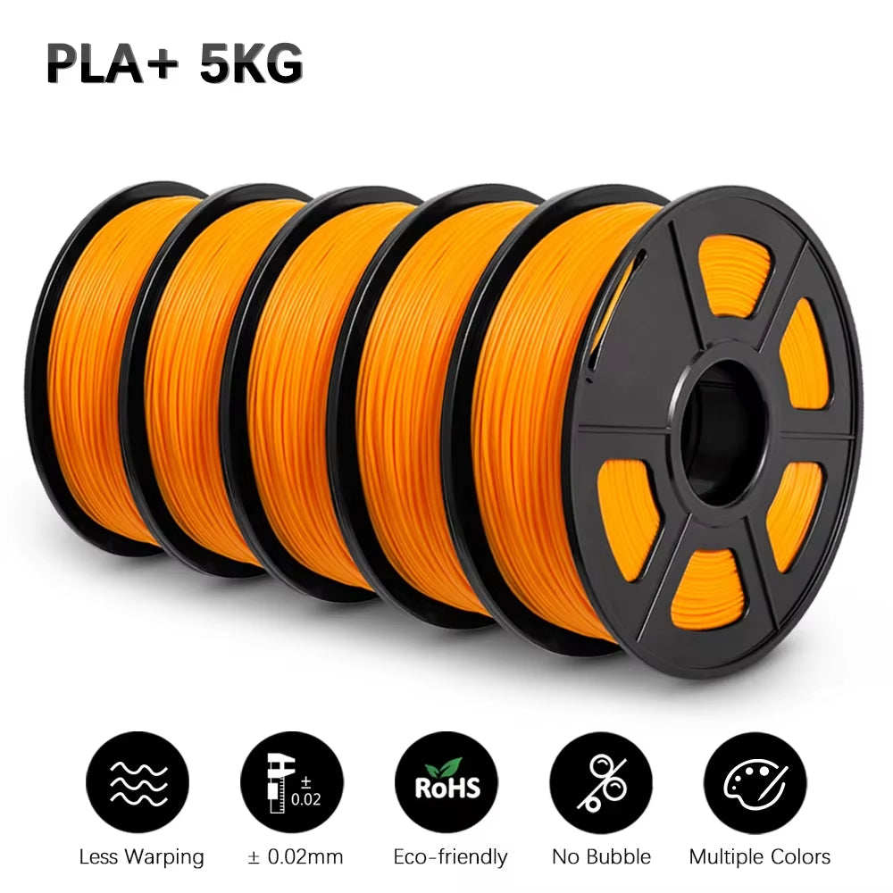 5KG PLAPLUS Filament 1.75MM Neatly Arranged No Knots No Bubble Eco-Friendly Non-Toxic Odorless Bright Color Good Toughness