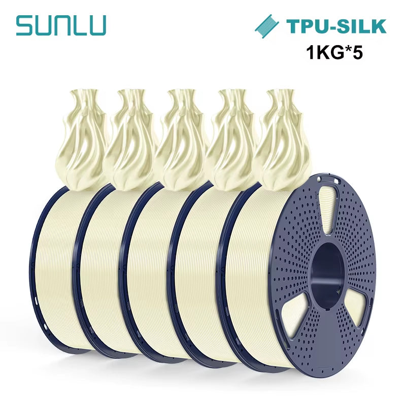Silk Dual/Triple/Tpu SILK 3D Printer Filament 1KG 1.75MM 5Rolls SILK/PLA Rabinbow Eco-Friendly FREE SHIP