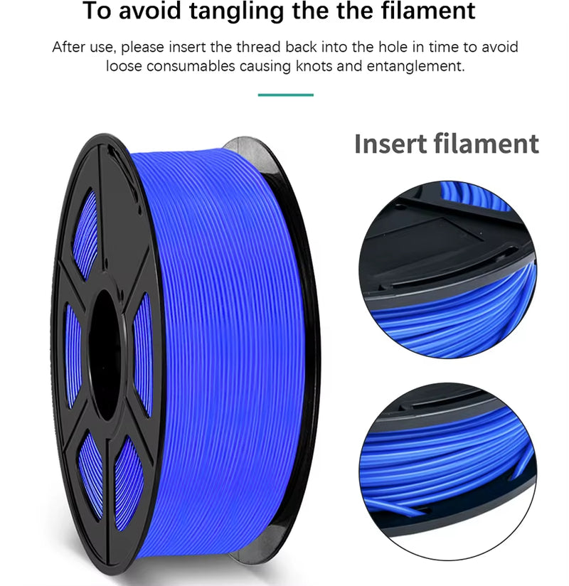 PETG 3D Filament 1KG 1.75MM 5Rolls Arranged Neatly Clogging Free No Bubble Odorless Eco-Friendly Good Toughness