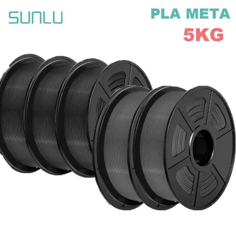 PLA Meta 3D Filament 5KG 1.75MM No Bubble Odorless High Liquidity Better for Fast Printing Eco-Friendly Artwork Design