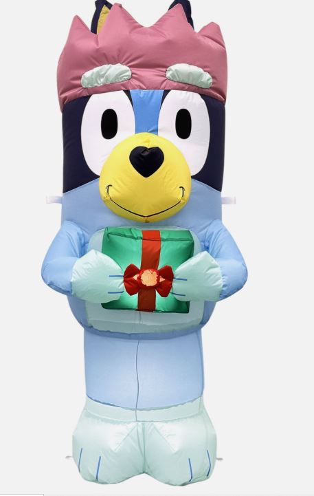 Bluey 1.52M Bluey with Present Xmas Christmas Inflatable - Limited Edition