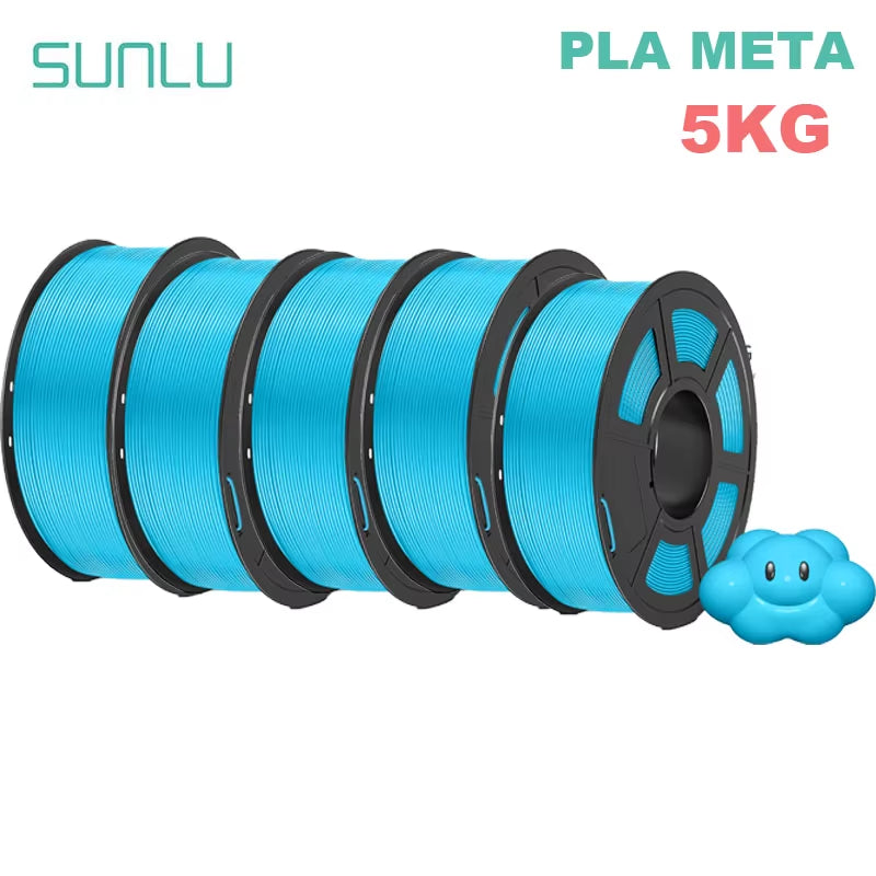 PLA Meta 3D Filament 5KG 1.75MM No Bubble Odorless High Liquidity Better for Fast Printing Eco-Friendly Artwork Design