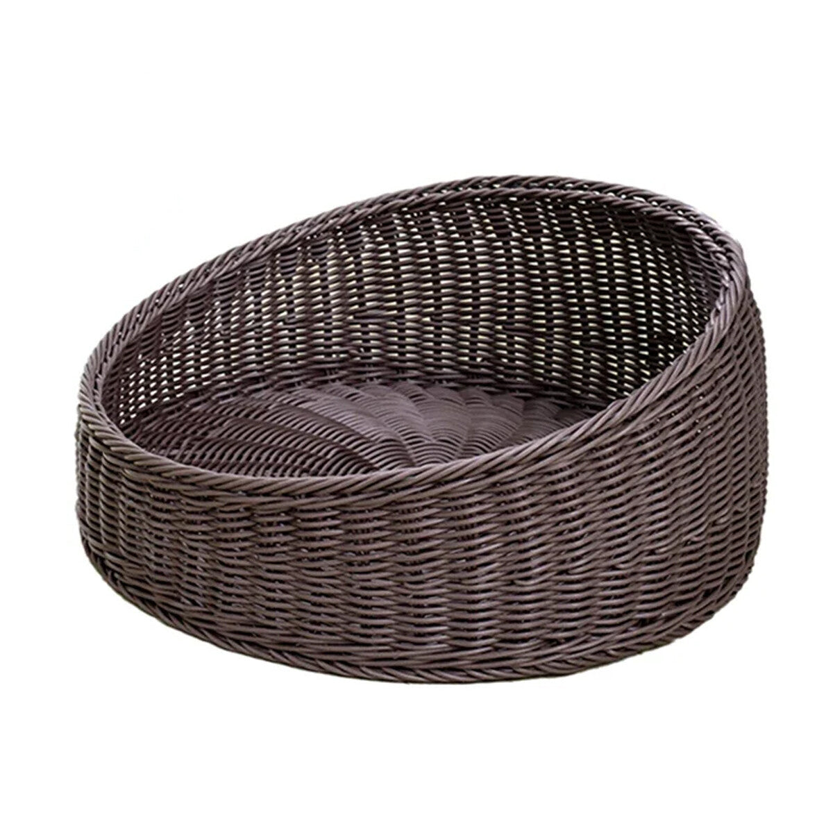 Imitation Rattan Woven round Cat Nest Cat House Summer Bed Soft Cat Pet Supplies