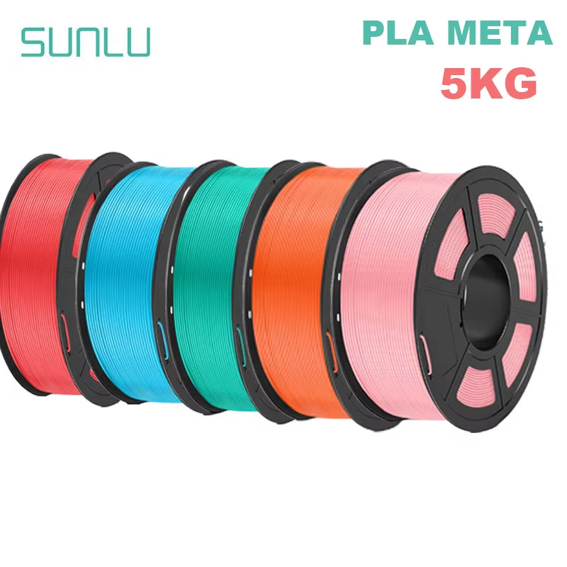 PLA Meta 3D Filament 5KG 1.75MM No Bubble Odorless High Liquidity Better for Fast Printing Eco-Friendly Artwork Design