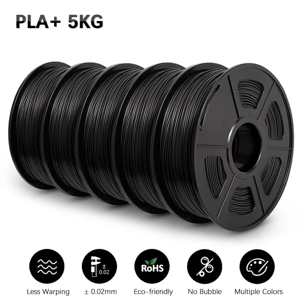 5KG PLAPLUS Filament 1.75MM Neatly Arranged No Knots No Bubble Eco-Friendly Non-Toxic Odorless Bright Color Good Toughness