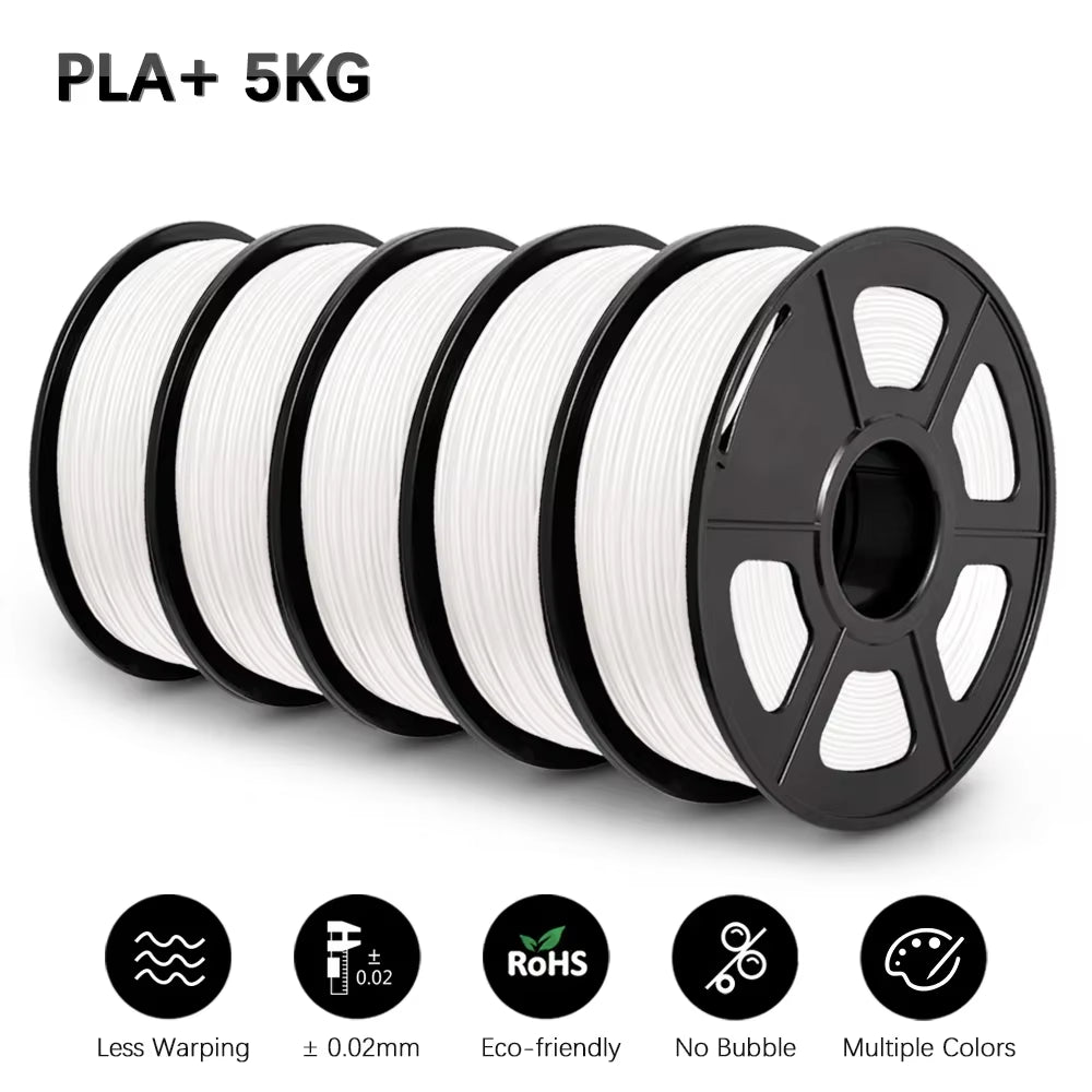 5KG PLAPLUS Filament 1.75MM Neatly Arranged No Knots No Bubble Eco-Friendly Non-Toxic Odorless Bright Color Good Toughness