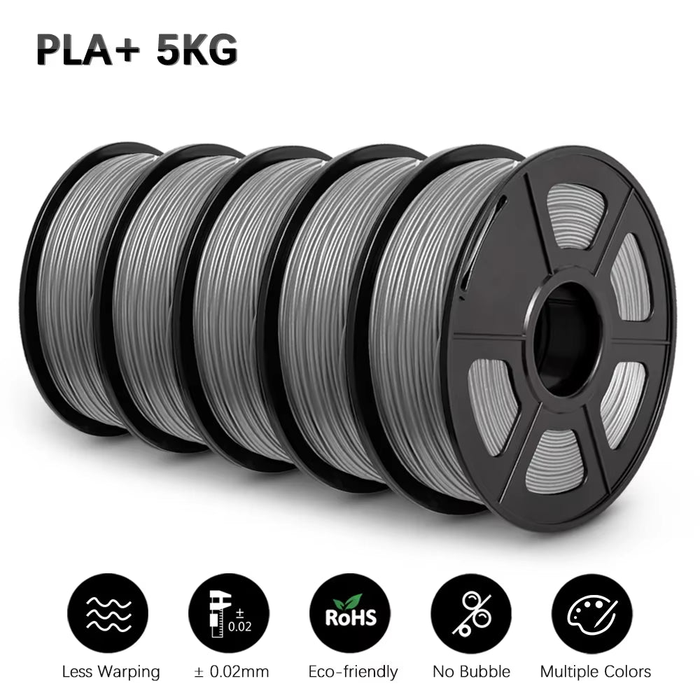 5KG PLAPLUS Filament 1.75MM Neatly Arranged No Knots No Bubble Eco-Friendly Non-Toxic Odorless Bright Color Good Toughness