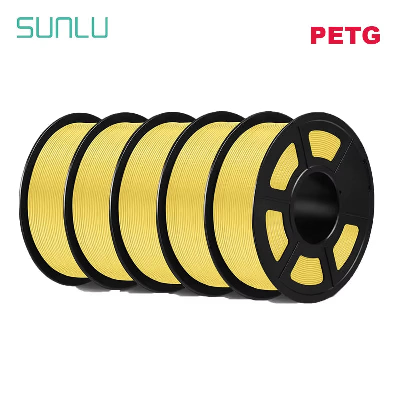 PETG 3D Filament 1KG 1.75MM 5Rolls Arranged Neatly Clogging Free No Bubble Odorless Eco-Friendly Good Toughness