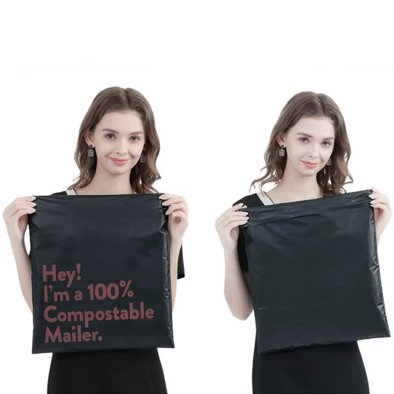 50PCS 5 Sizes Garment Bags Premium Grey Eco Friendly Postal Mailing Packing Bag