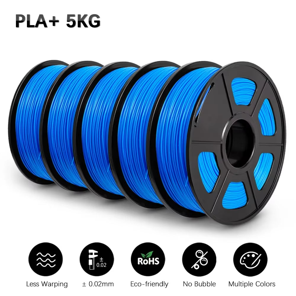 5KG PLAPLUS Filament 1.75MM Neatly Arranged No Knots No Bubble Eco-Friendly Non-Toxic Odorless Bright Color Good Toughness