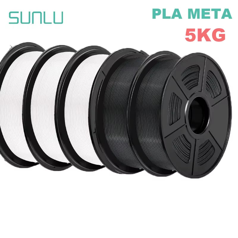 PLA Meta 3D Filament 5KG 1.75MM No Bubble Odorless High Liquidity Better for Fast Printing Eco-Friendly Artwork Design