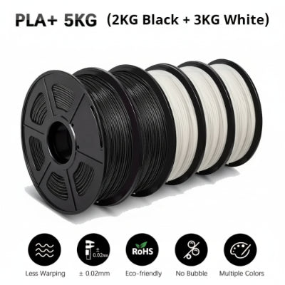 5KG PLAPLUS Filament 1.75MM Neatly Arranged No Knots No Bubble Eco-Friendly Non-Toxic Odorless Bright Color Good Toughness