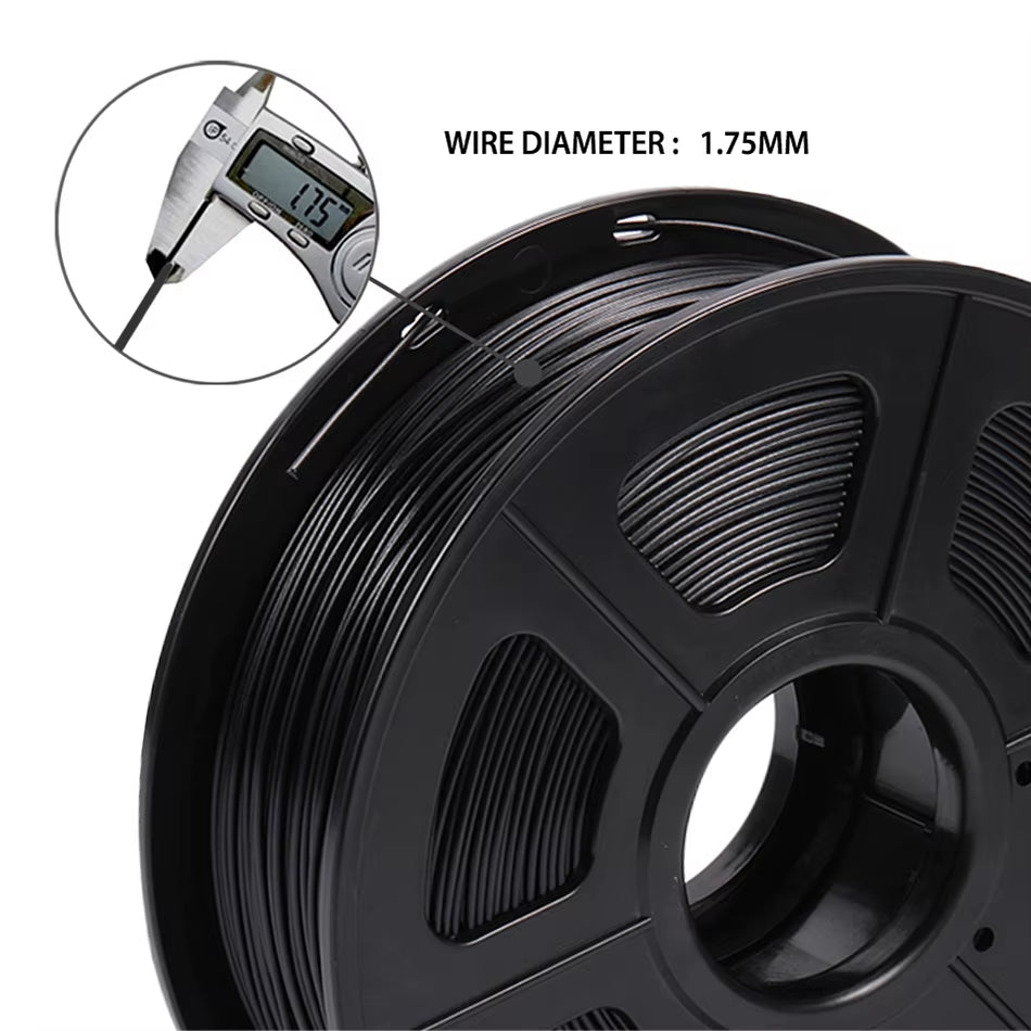 PETG 3D Filament 1KG 1.75MM 5Rolls Arranged Neatly Clogging Free No Bubble Odorless Eco-Friendly Good Toughness