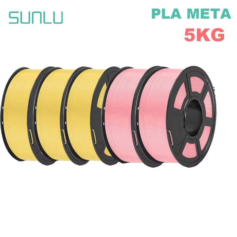 PLA Meta 3D Filament 5KG 1.75MM No Bubble Odorless High Liquidity Better for Fast Printing Eco-Friendly Artwork Design