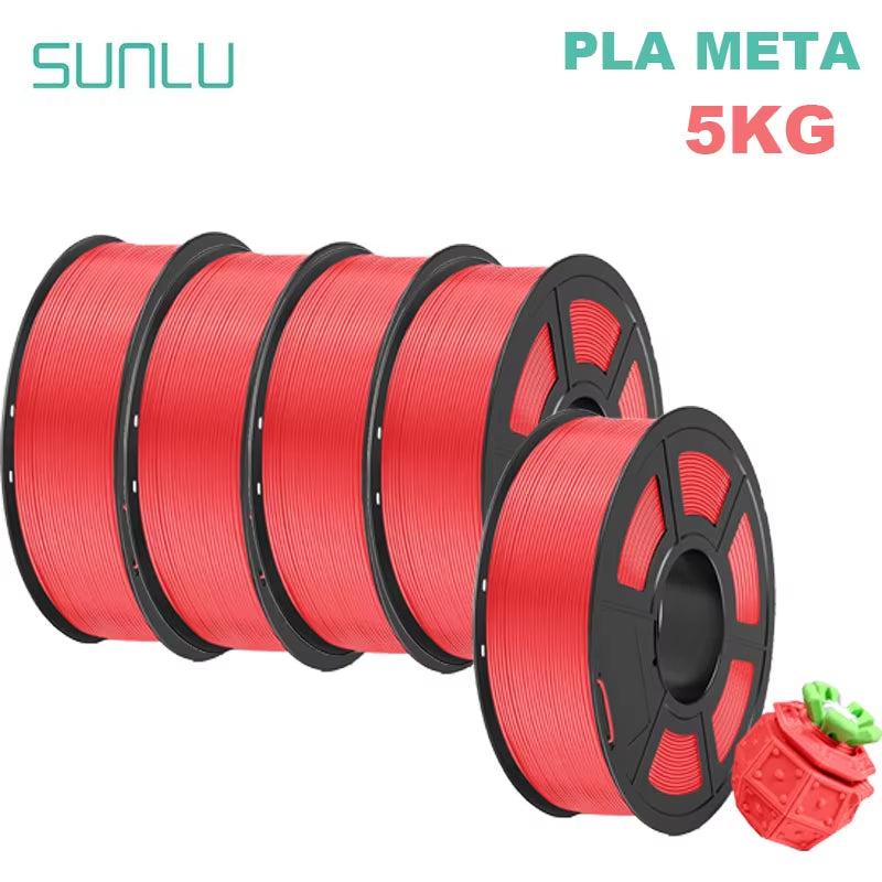 PLA Meta 3D Filament 5KG 1.75MM No Bubble Odorless High Liquidity Better for Fast Printing Eco-Friendly Artwork Design
