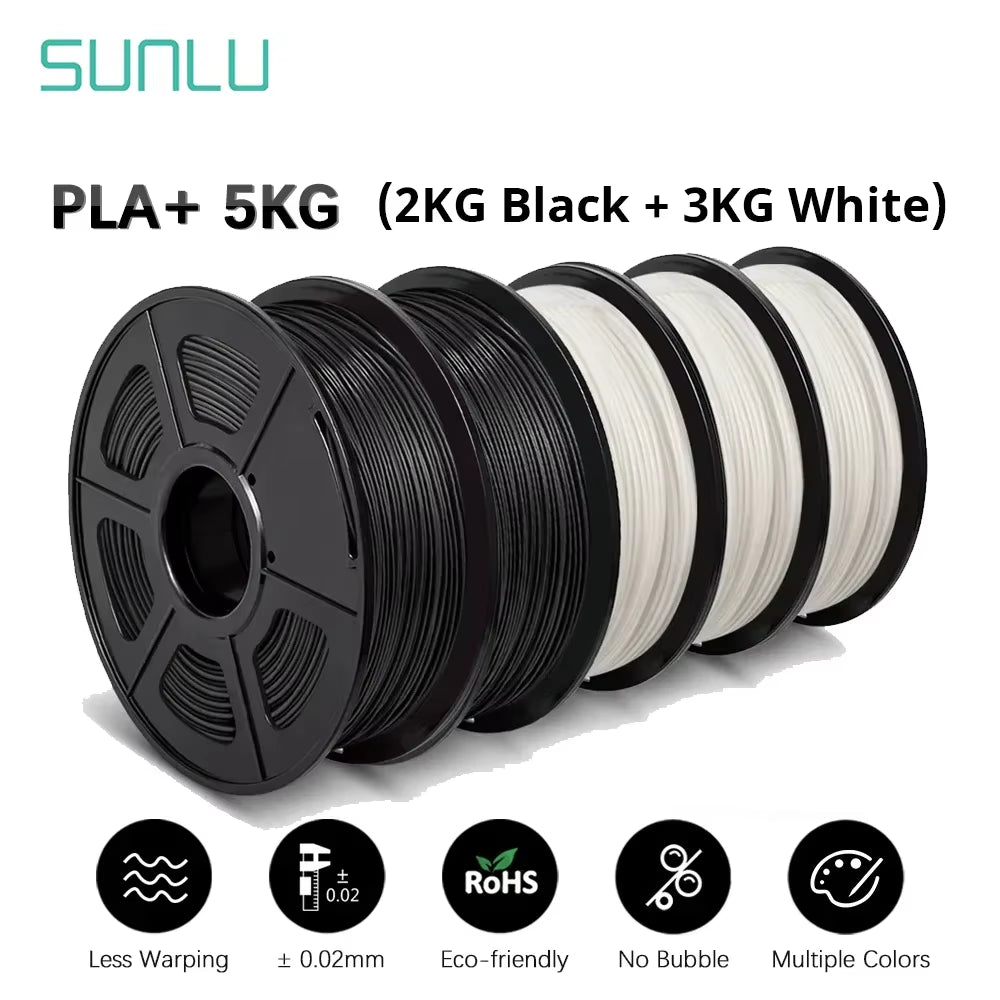 5KG PLAPLUS Filament 1.75MM Neatly Arranged No Knots No Bubble Eco-Friendly Non-Toxic Odorless Bright Color Good Toughness