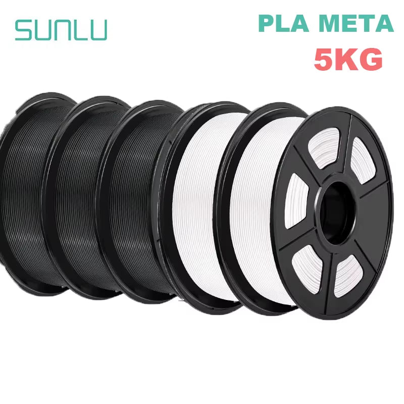 PLA Meta 3D Filament 5KG 1.75MM No Bubble Odorless High Liquidity Better for Fast Printing Eco-Friendly Artwork Design