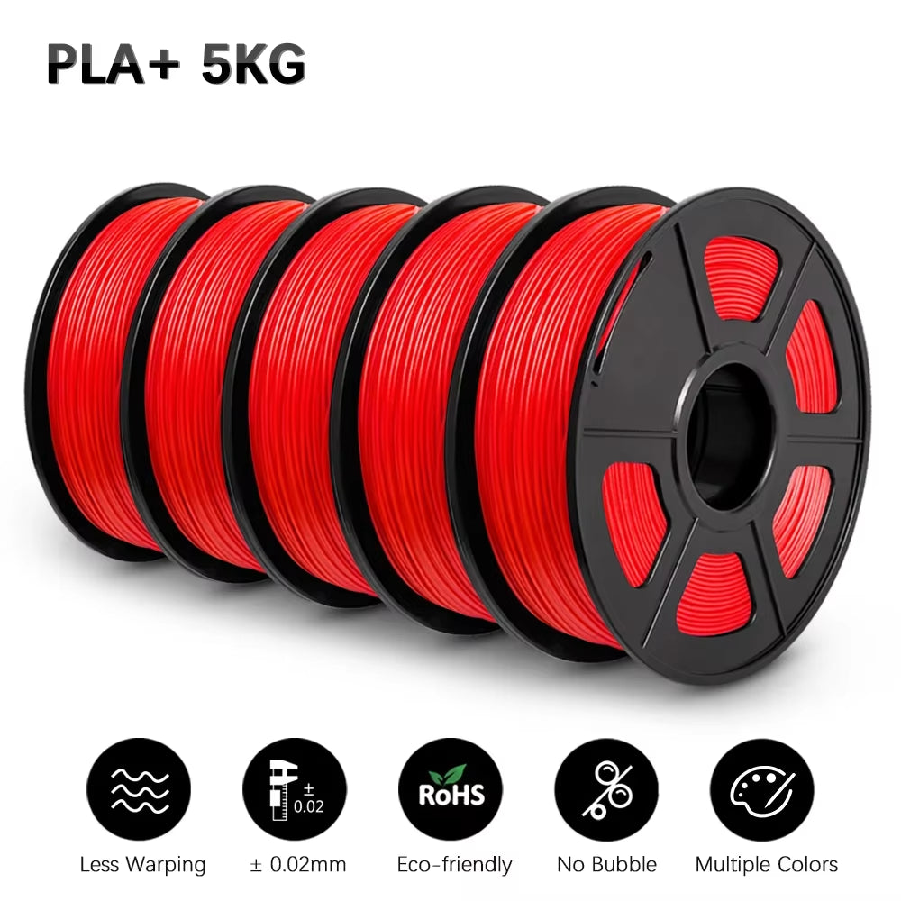 5KG PLAPLUS Filament 1.75MM Neatly Arranged No Knots No Bubble Eco-Friendly Non-Toxic Odorless Bright Color Good Toughness