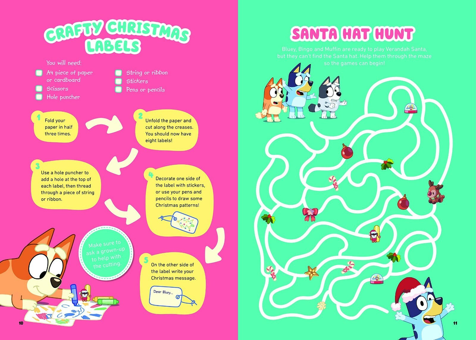 Bluey: Hooray, It'S Christmas!: a Sticker Activity Book | Paperback | FREE SHIP
