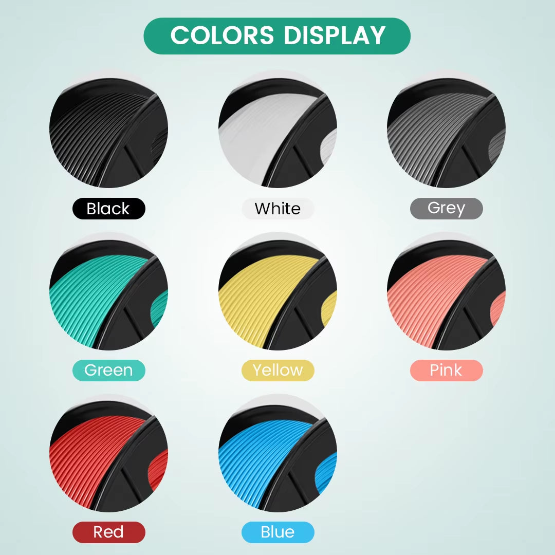 PLA Meta 3D Filament 5KG 1.75MM No Bubble Odorless High Liquidity Better for Fast Printing Eco-Friendly Artwork Design