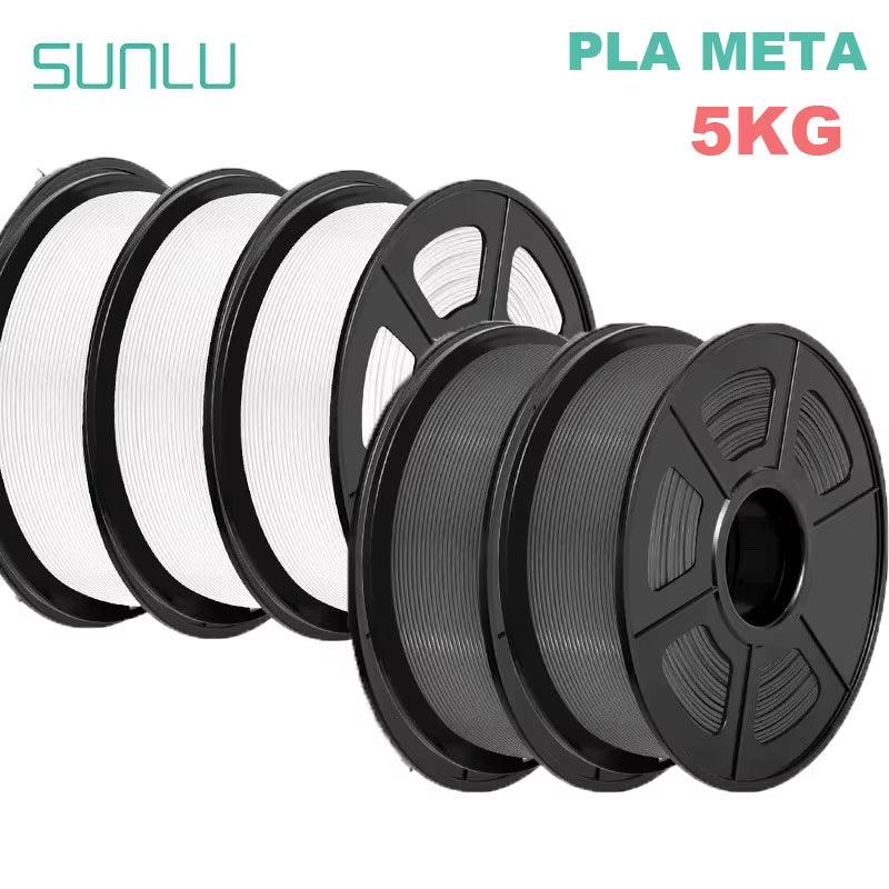 PLA Meta 3D Filament 5KG 1.75MM No Bubble Odorless High Liquidity Better for Fast Printing Eco-Friendly Artwork Design