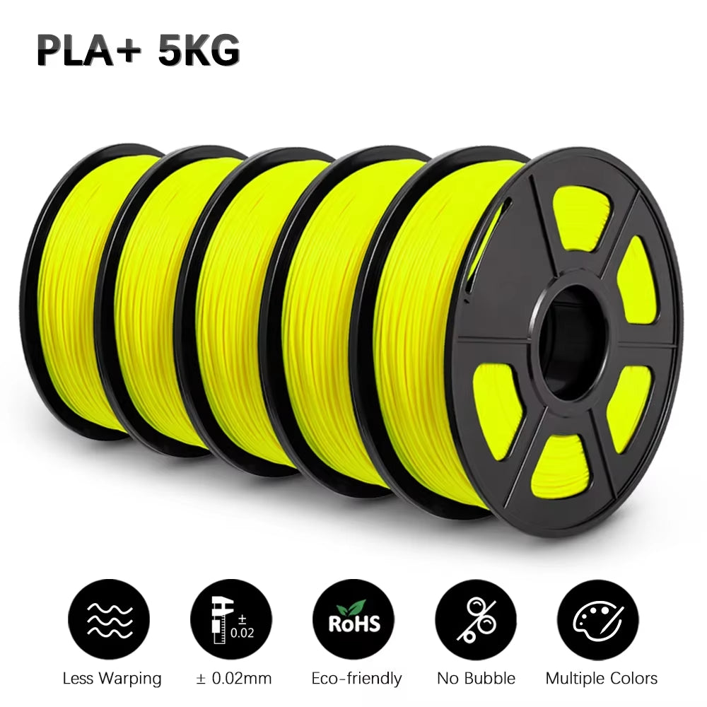 5KG PLAPLUS Filament 1.75MM Neatly Arranged No Knots No Bubble Eco-Friendly Non-Toxic Odorless Bright Color Good Toughness