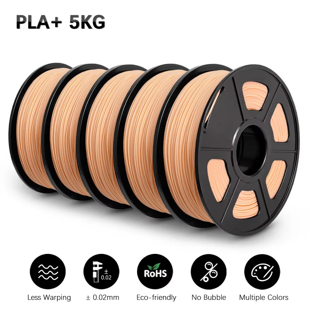 5KG PLAPLUS Filament 1.75MM Neatly Arranged No Knots No Bubble Eco-Friendly Non-Toxic Odorless Bright Color Good Toughness